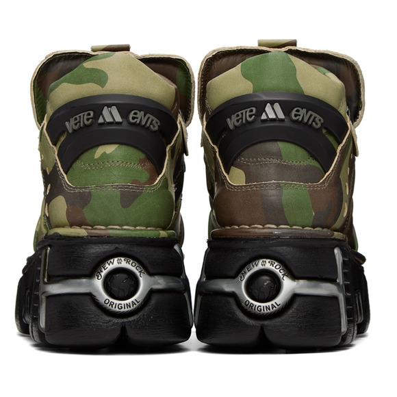 New Rock × VETEMENTS Khaki New Rock Edition Platform Sneakers size EU 43 Camo